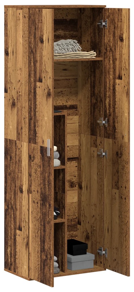 vidaXL Υψηλή Ντουλάπα Παλιό Ξύλο 60x35x180 cm Κατασκευασμένο Ξύλο