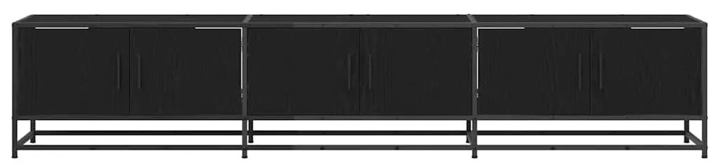 vidaXL Ντουλάπι TV Μαύρη δρυς 210 x 35 x 41 εκ Επεξεργασμένο ξύλο