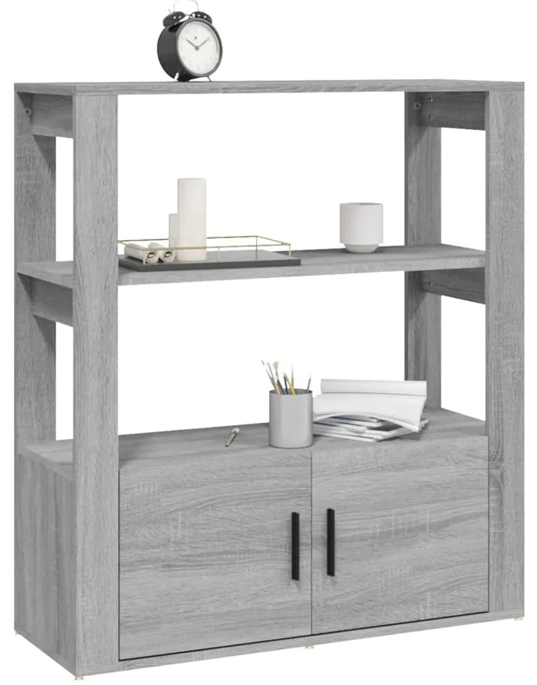 vidaXL Ντουλάπι Γκρι Sonoma 80x30x90 εκ. από Επεξεργασμένο Ξύλο