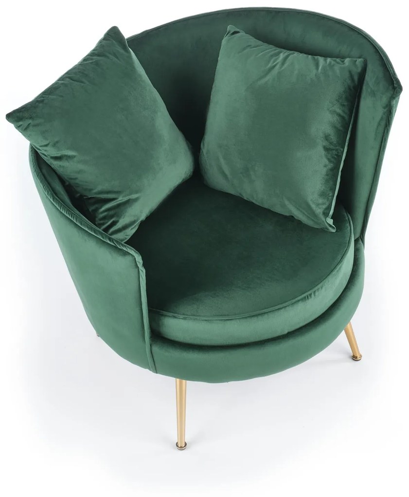 ALMOND leisure chair color: dark green