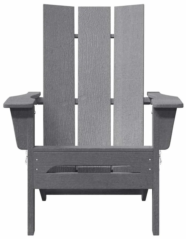 vidaXL Πτυσσόμενη Καρέκλα Adirondack Ανοιχτό γκρι 74.5 x 80.5 x 90 εκ.