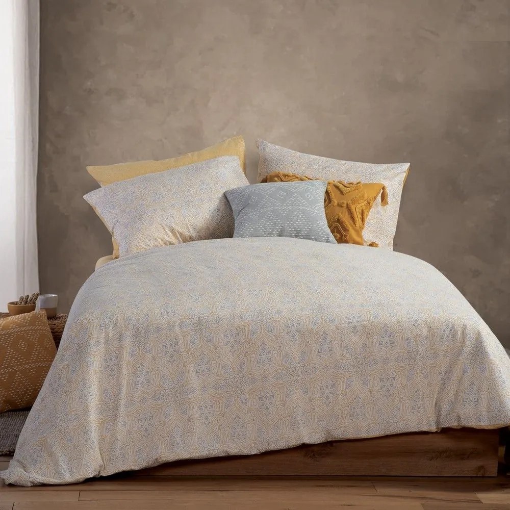 Σεντόνια Roman (Σετ 4τμχ) Yellow Nef-Nef Διπλό 200x270cm 100% Cotton
