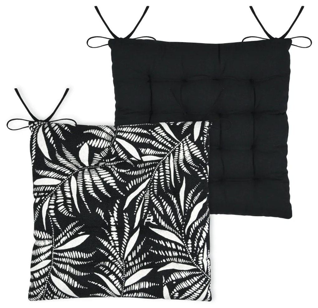Μαξιλάρι Καρέκλας 2 Όψεων (38x38+4) S-F Ziana Noir CUD438001GAL