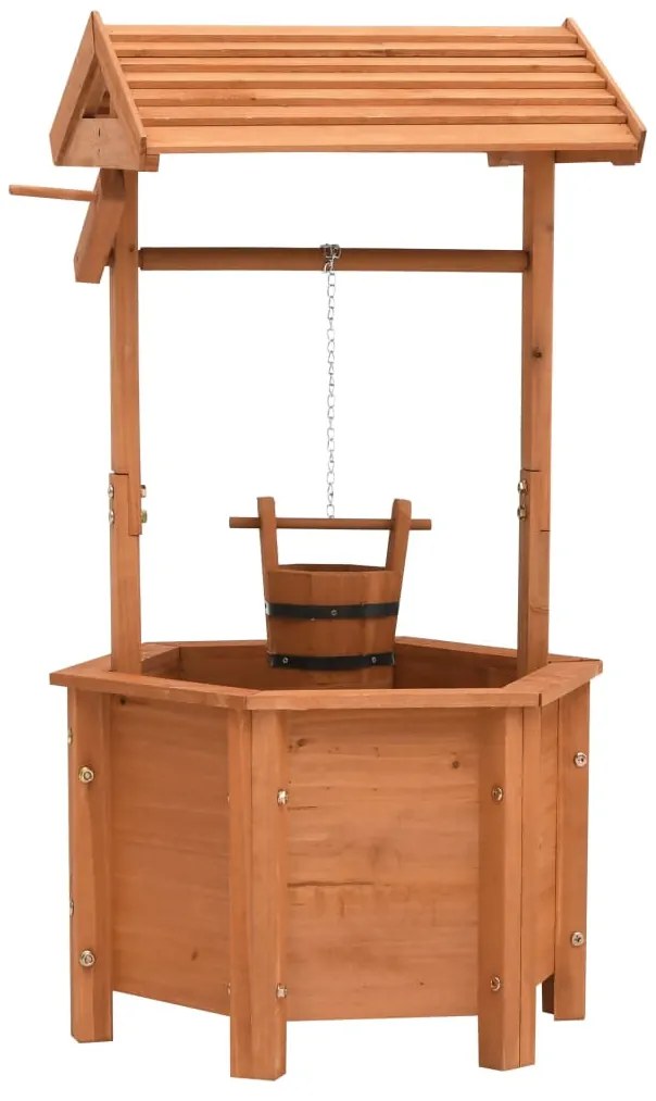 vidaXL Γλάστρα Πηγάδι 40 x 40 x 84 εκ. από Ξύλο Ελάτης