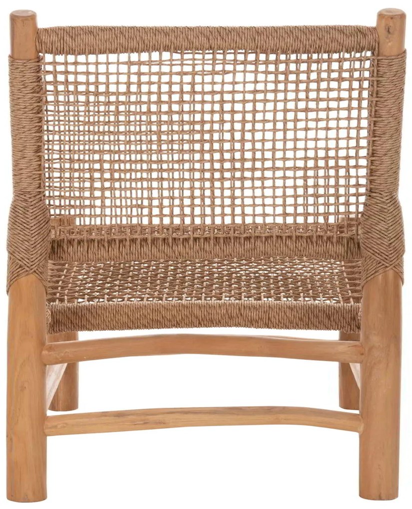 ΚΑΡΕΚΛΑ LONDER HM5986 ΞΥΛΟ TEAK ΣΕ ΦΥΣΙΚΟ ΚΑΙ ΣΥΝΘΕΤΙΚΟ RATTAN 63x77x77Υεκ.