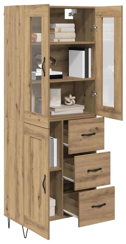 vidaXL Highboard Artisan Oak 69,5 x 34 x 180 εκ. Επεξεργασμένο ξύλο