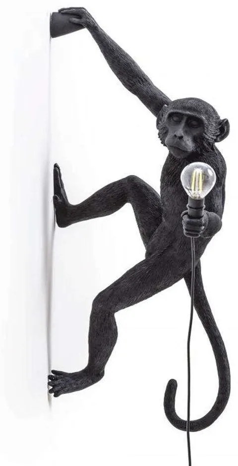 Φωτιστικό Τοίχου The Monkey 14919 37x20,5x76,5cm 2W E14 Black Seletti