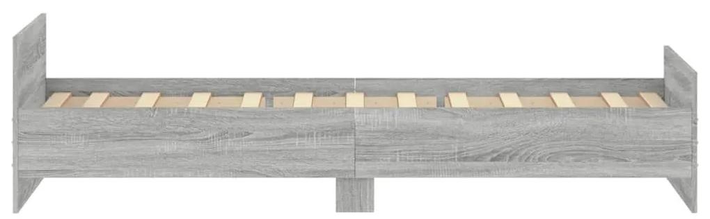 Πλαίσιο Κρεβατιού Γκρι Sonoma 90x200 εκ. Επεξεργασμένο Ξύλο - Γκρι