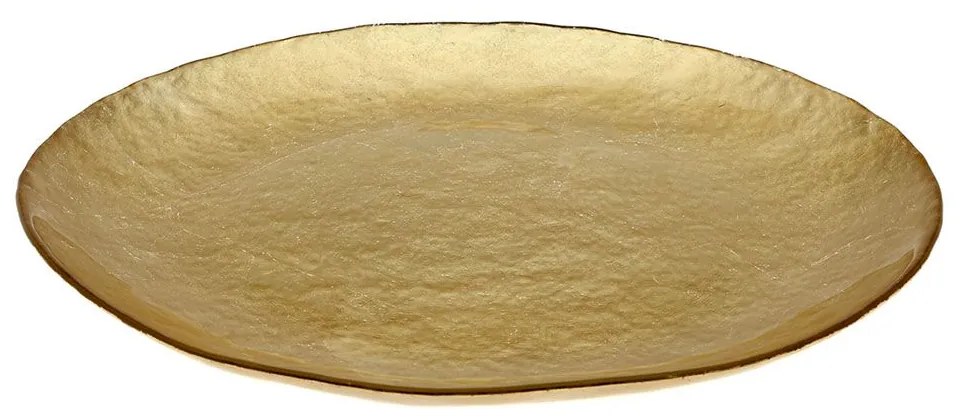 Πιατέλα Kronos Oro 80.510.05 Φ32cm Gold Cryspo Trio Glass