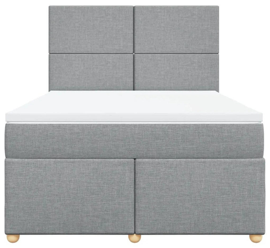 ΚΡΕΒΑΤΙ BOXSPRING ΜΕ ΣΤΡΩΜΑ ΑΝΟΙΧΤΟ ΓΚΡΙ 140X190 ΕΚ. ΥΦΑΣΜΑΤΙΝΟ 3291268