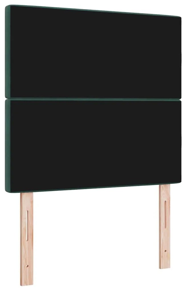 vidaXL Βελούδινο Κεφαλάρι Argyle Σκούρο πράσινο 90 cm Βελούδο