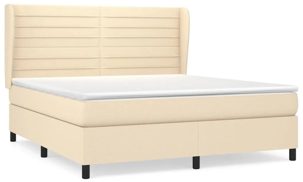 ΚΡΕΒΑΤΙ BOXSPRING ΜΕ ΣΤΡΩΜΑ ΚΡΕΜ 160X200 ΕΚ. ΥΦΑΣΜΑΤΙΝΟ 3128058