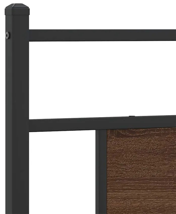 vidaXL Κεφαλάρι Καφέ Δρυς 80 εκ. Επεξεργασμένο Ξύλο/Ατσάλι