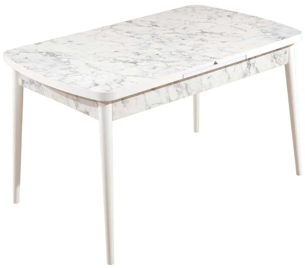 Τραπέζι Επεκτεινόμενο Bendir 107BCK1507 132/170x76,5x79cm Marble Effect White Μοριοσανίδα,Ξύλο