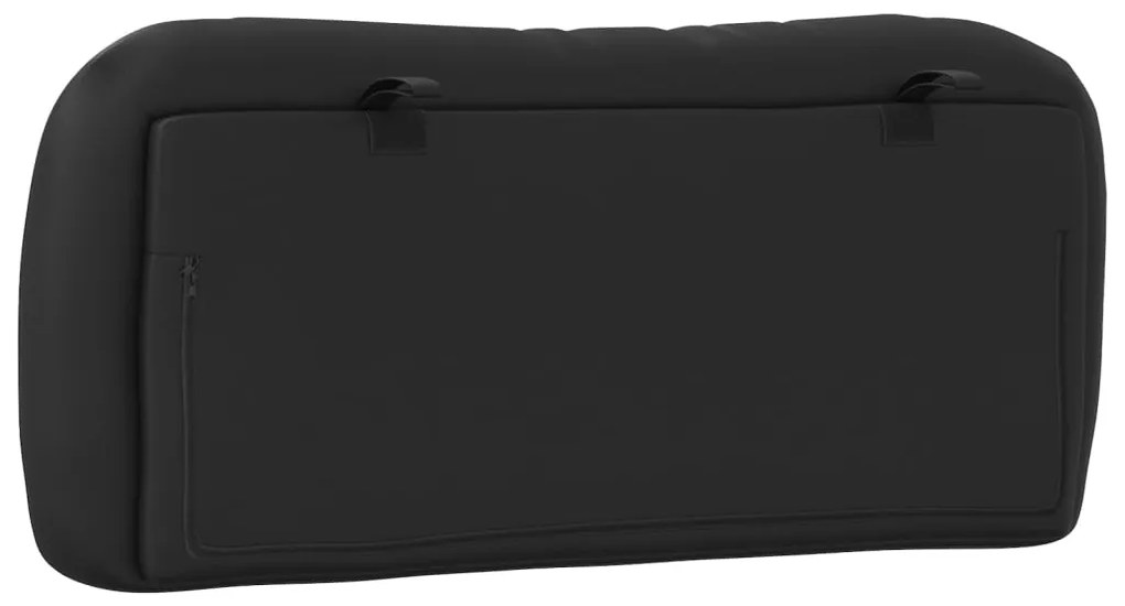 vidaXL Μαξιλάρι για Κεφαλάρι Hvar Μαύρο 90 εκ. από Συνθετικό Δέρμα