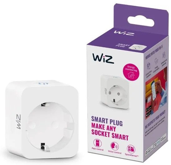 Έξυπνo Βύσμα Πρίζας GR 230V Λευκό 929002427122 Wiz-929002427122-Λευκό 929002427122