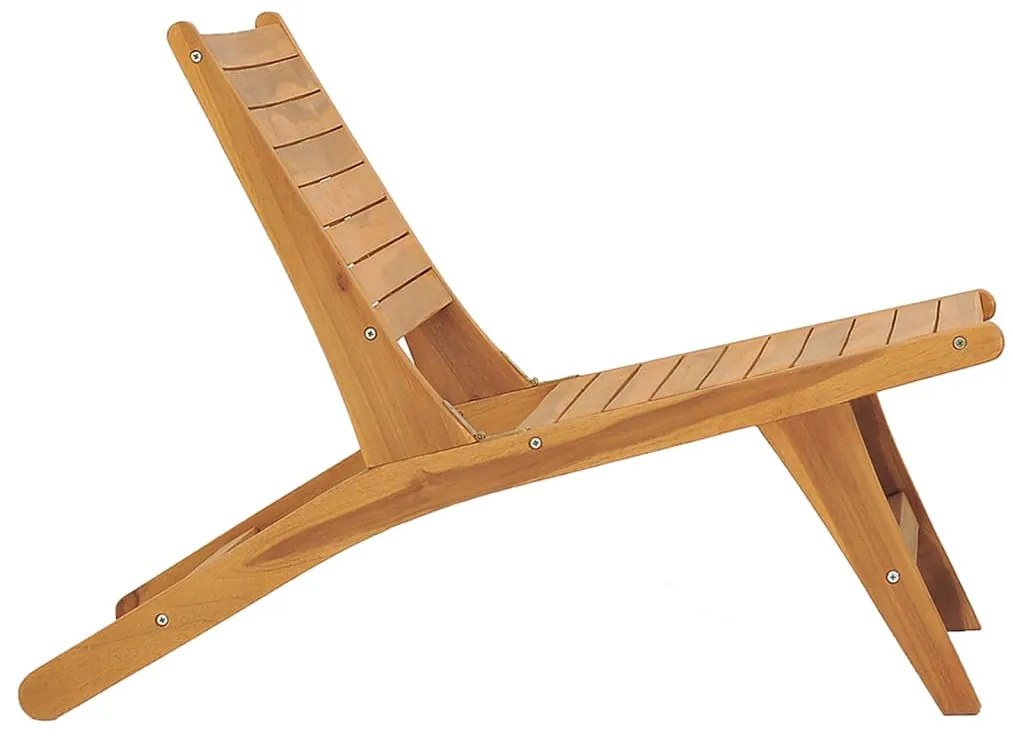 vidaXL Καρέκλα Κήπου με Υποπόδιο από Μασίφ Ξύλο Teak