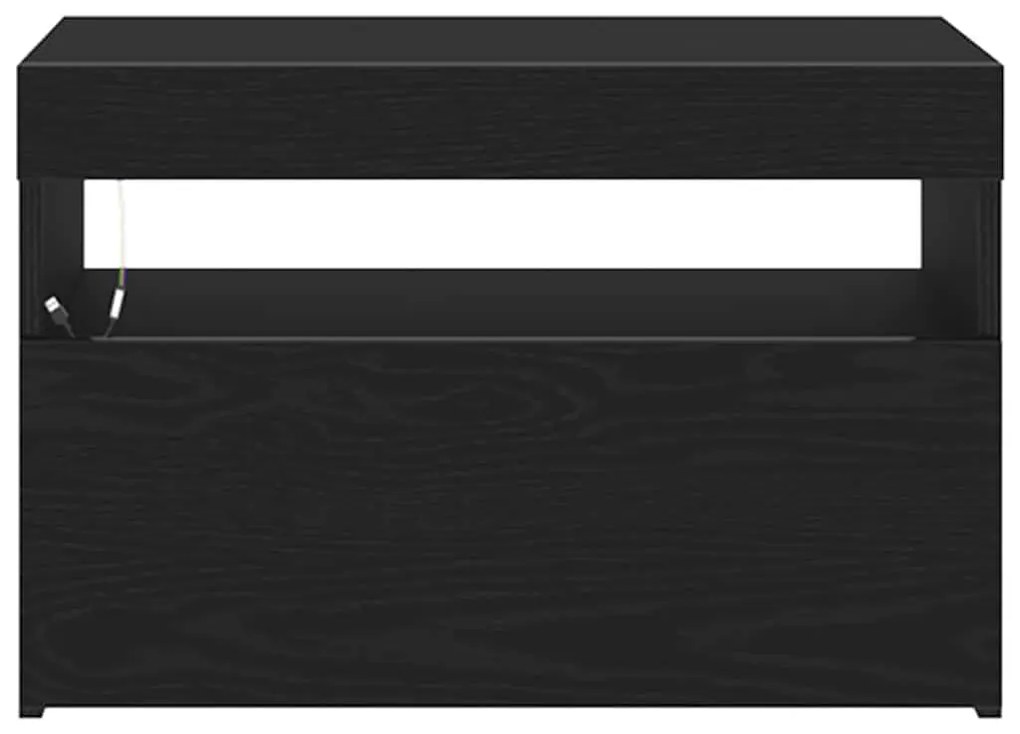 vidaXL Ντουλάπι TV 2 pcs Μαύρο 60 x 35 x 40 εκ. Επεξεργασμένο ξύλο