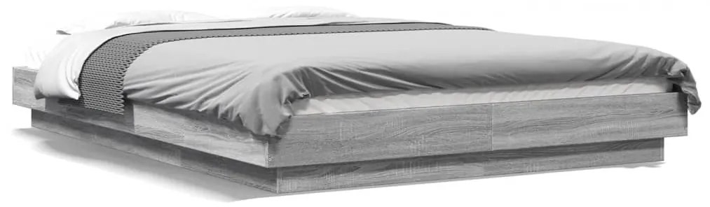 Πλαίσιο Κρεβατιού Γκρι Sonoma 140x200 εκ. Επεξεργασμένο Ξύλο 3281194