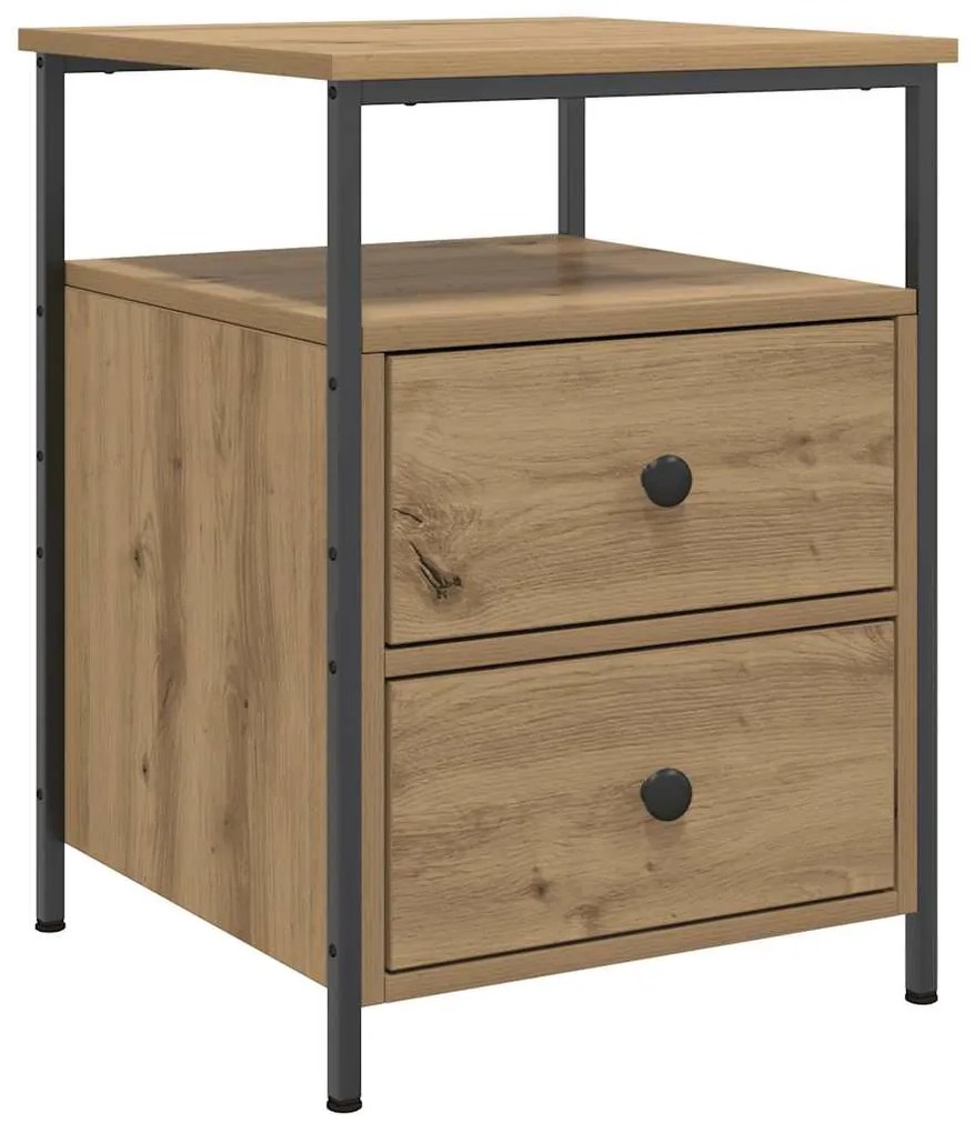 vidaXL Κομοδίνα 2 τεμάχια Artisan Oak 44x45x60 cm Κατασκευασμένο ξύλο