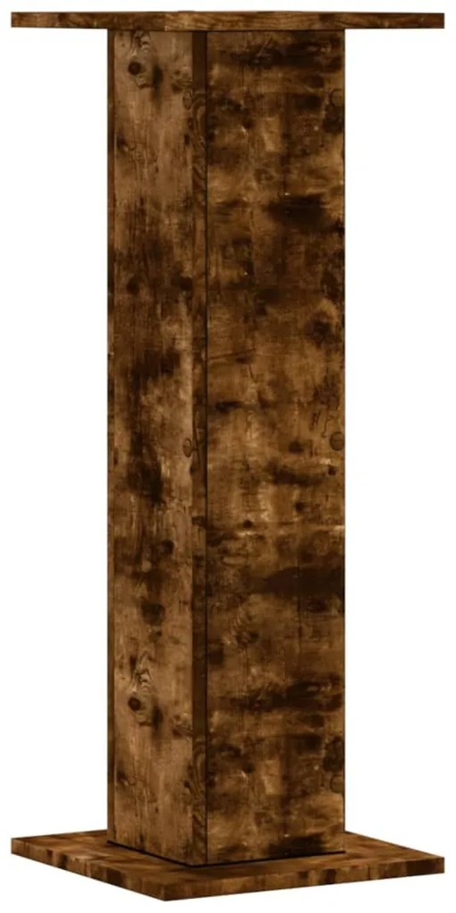 vidaXL Βάσεις Φυτών 2Τεμ. Καπνιστή Δρυς 30x30x80εκ. Επεξεργασμένο Ξύλο