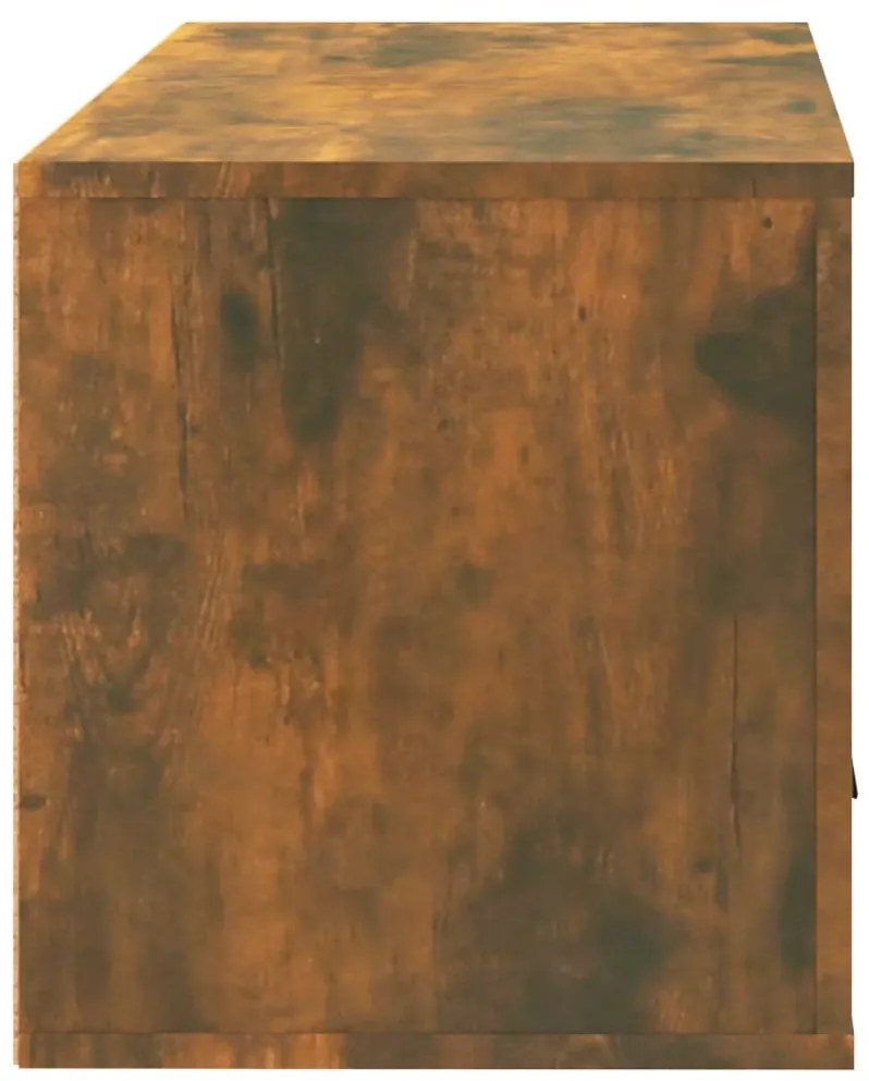 vidaXL Παπουτσοθήκη Επιτοίχια Καπν. Δρυς 70x35x38 εκ Μασίφ Ξύλο Πεύκου