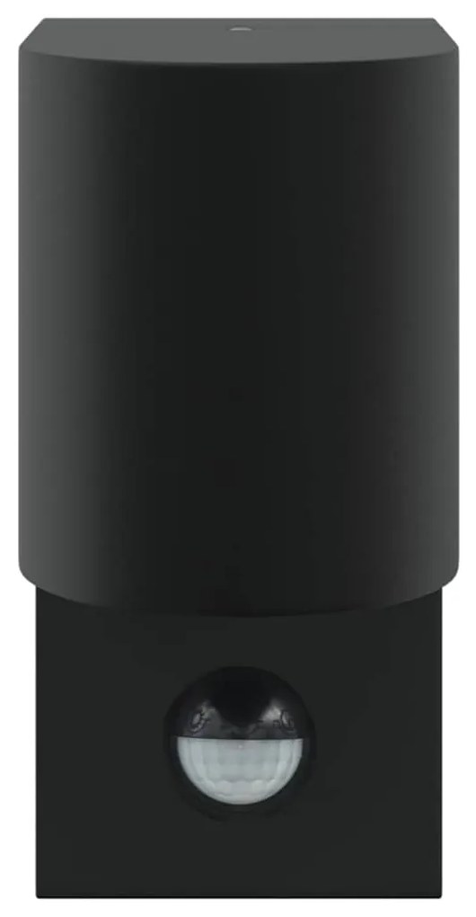 vidaXL Εξωτερικά Φωτιστικά Τοίχου 2 pcs Μαύρο 12 x 7 x 15 εκ.