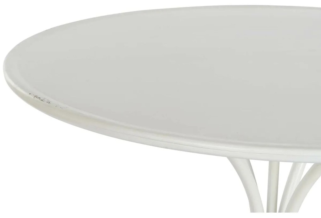 Βοηθητικό Τραπέζι DKD Home Decor 81 x 81 x 81,5 cm Μέταλλο Λευκό