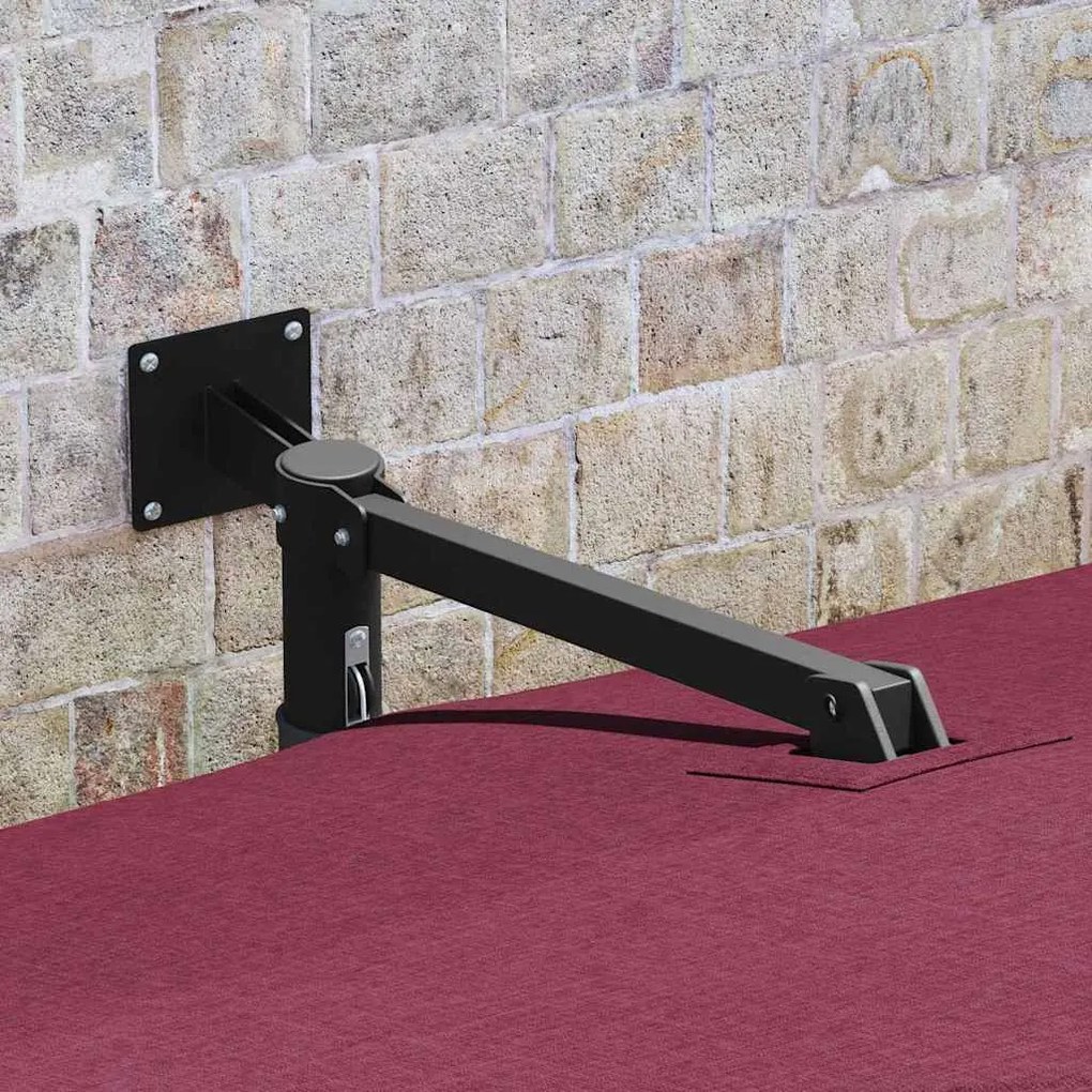 vidaXL Ομπρέλα Κήπου Κόκκινο, Μαύρο 248.5 x 247.5 x 160 εκ.
