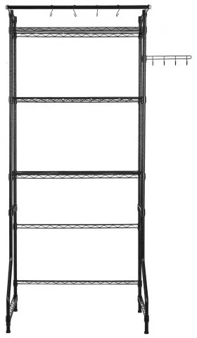 VEVOR Over Washer and Dryer Storage Shelf Single Row 3 Tiers Washer Rack Black