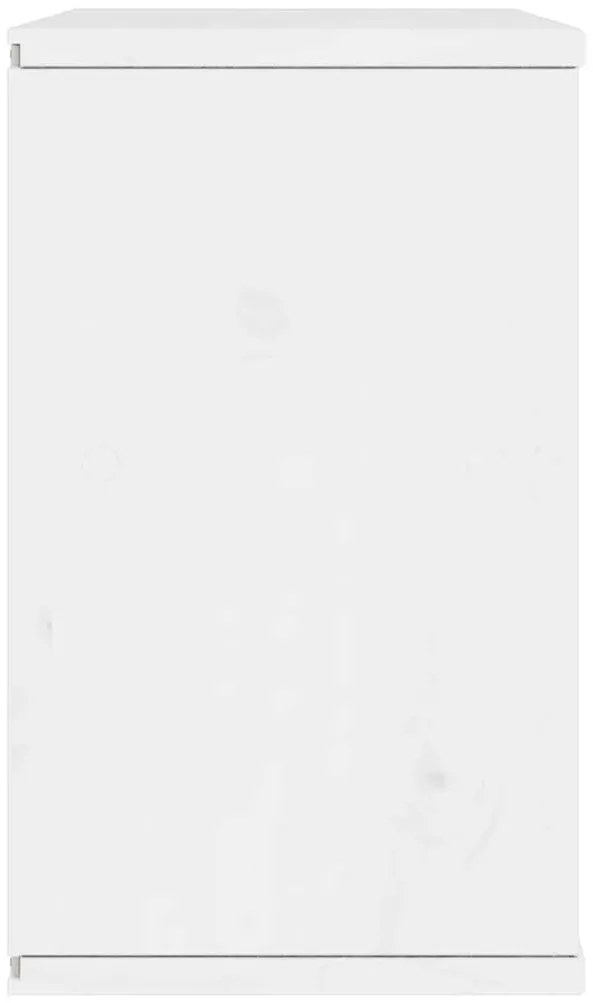 vidaXL Ντουλάπι τηλεόρασης ODDA Λευκό 79x24x40 εκ. Μασίφ Ξύλο Πεύκου