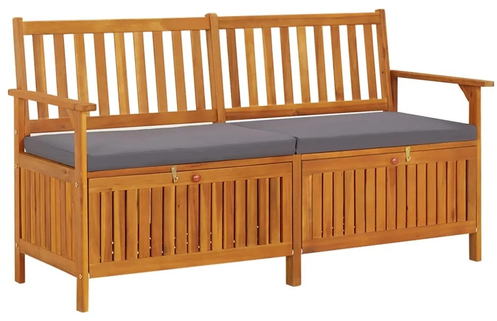 vidaXL Πάγκος Αποθήκευσης 148 εκ. από Μασίφ Ξύλο Ακακίας Με Μαξιλάρι