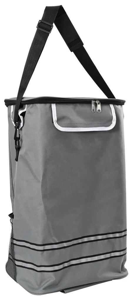 vidaXL Καρότσι Αγορών Γκρι 47 x 39 x 100.5 εκ. Ύφασμα Oxford
