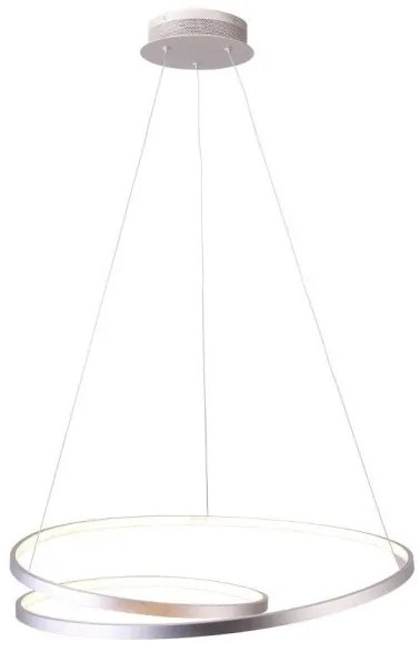 Κρεμαστό Φωτιστικό Οροφής LED 60W 4000k Αλουμίνιο-Μέταλλο Sunlight-SPIRAL-S-700-Ασημί SPIRAL-S-700