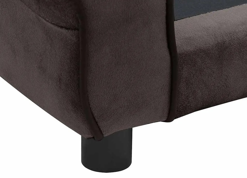 vidaXL Καναπές - Κρεβάτι Σκύλου Καφέ 72 x 45 x 30 εκ. Βελουτέ