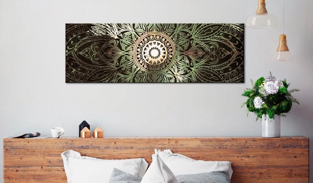 Πίνακας - Emerald Mandala 120x40