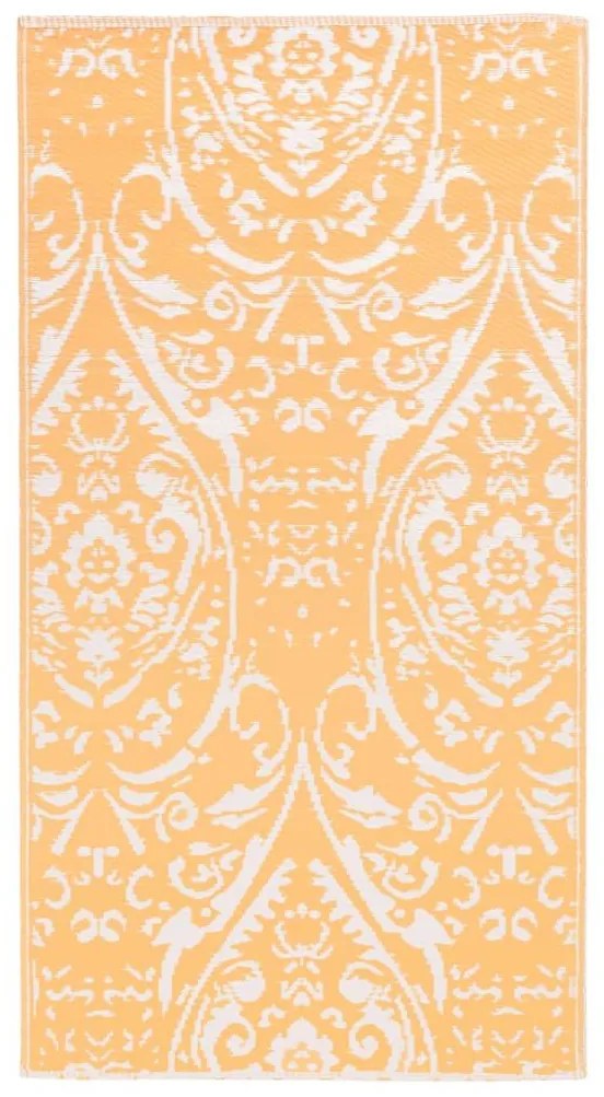 Χαλί Εξωτερικού Χώρου Πορτοκαλί/Λευκό 190x290 εκ Πολυπροπυλένιο - Πορτοκαλί