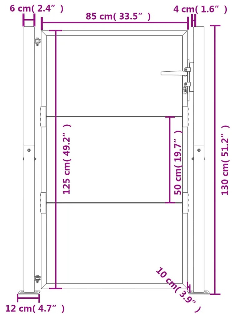 ΠΥΛΗ ΚΗΠΟΥ 105 X 130 ΕΚ. ΑΠΟ ΑΤΣΑΛΙ CORTEN 153204