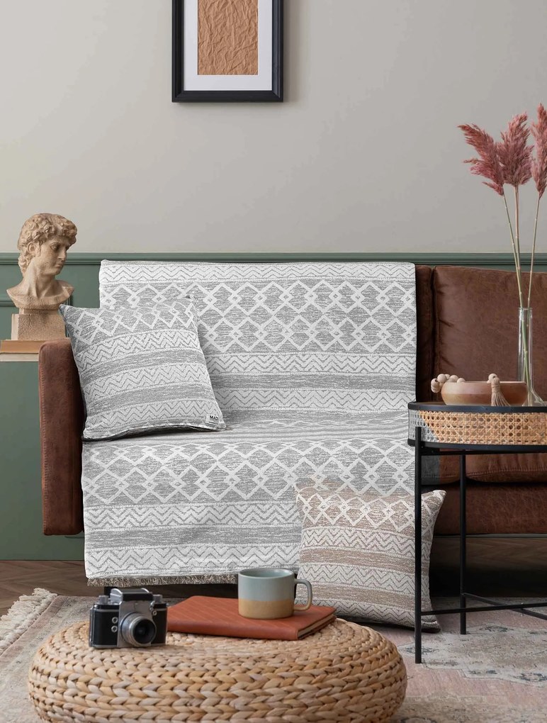 Ριχτάρι ECLECTIC GREY Ριχτάρι τριθέσιου καναπέ: 170 x 300 εκ.