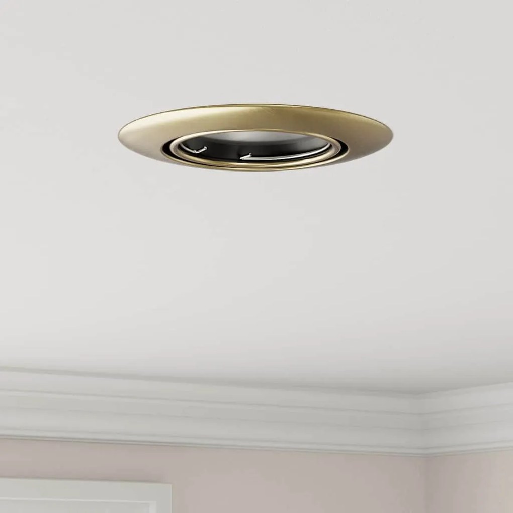 vidaXL Spotlights με προβολείς 24 pcs Ορείχαλκος 9 x 9 εκ. Μέταλλο