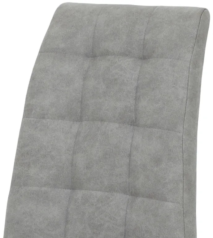 Καρέκλα Darrell pakoworld pu αντικέ γκρι-βάση χρωμίου 42x49x106εκ