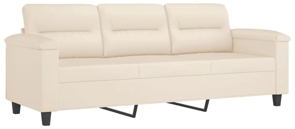 Σετ Σαλονιού 4 Τεμαχίων Μπεζ από Ύφασμα Μικροϊνών με Μξιλάρια 3202313