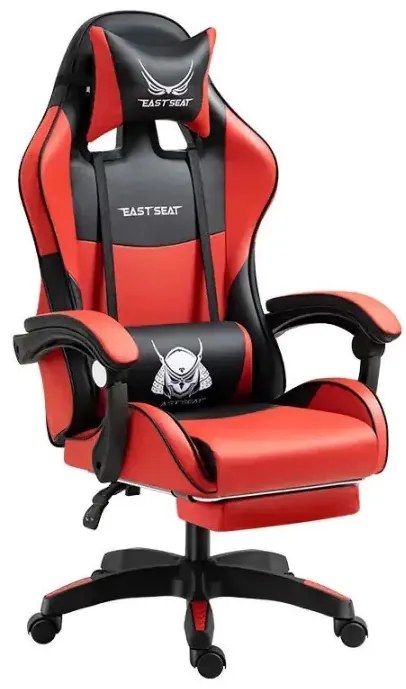 East Seat YT-727 Δερματίνης Μαύρο/Κόκκινο