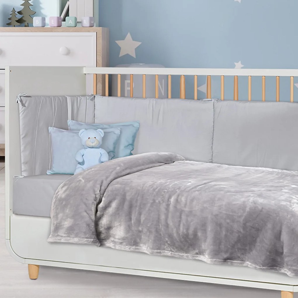 Κουβέρτα Fleece Αγκαλιάς (80x110) Das Home Velour 1342 Grey