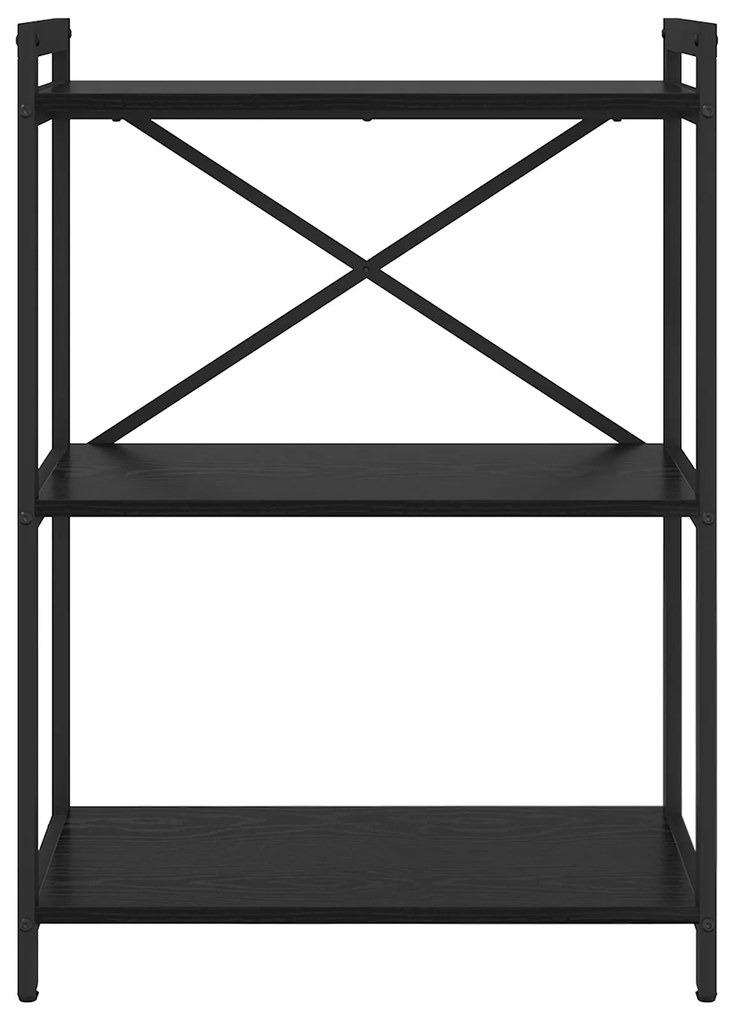 vidaXL Βιβλιοθήκη Μαύρη δρυς 60 x 30 x 83 εκ Επεξεργασμένο ξύλο
