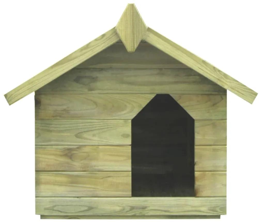 Σπιτάκι Σκύλου με Ανοιγόμενη Οροφή από Εμποτισμένο Ξύλο Πεύκου - Πράσινο