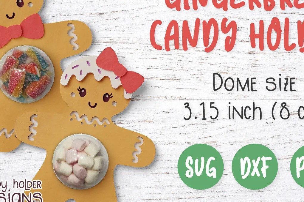 Σετ των 3 Intra απο ξύλο plywood 3mm-4mm πάχος Χριστουγεννιάτικο με θόλο με καραμέλα μελόψωμο Δίασταση 8x8 cm INTRAFABR-46784548