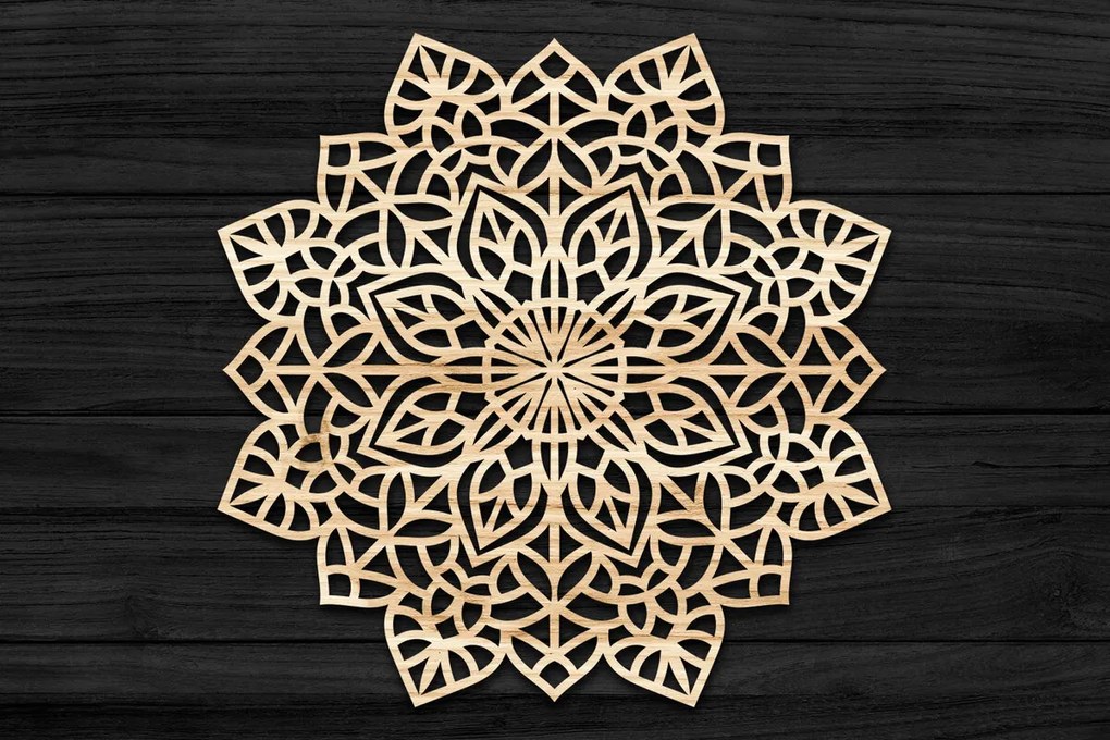 Intra απο ξύλο plywood 3mm-4mm πάχος 3D Mandala για Cricut Δίασταση 30x30 cm INTRAFABR-69582374