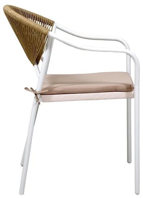 Καρέκλα FL2100 Fylliana Μεταλλική Λευκή 55x61x85 εκ. 55x61x85 εκ.