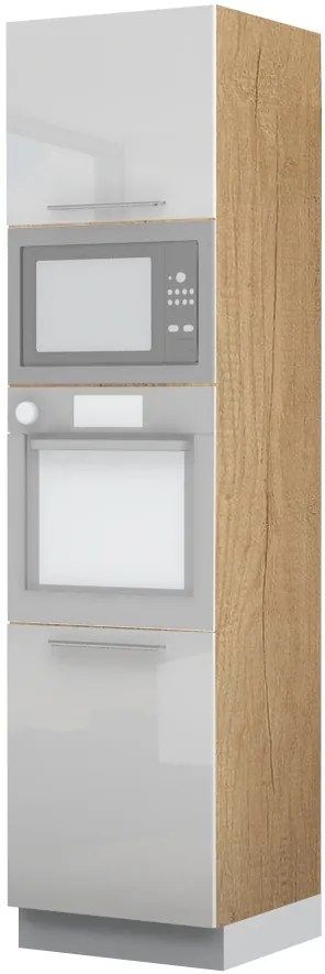 Επιδαπέδιο ντουλάπι φούρνου ψηλό Raval K23-60-RM-Φυσικό - Λευκό γυαλιστερό - 60.00Χ60.00Χ235.00cm